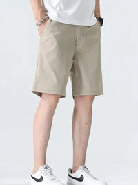 Men's Plus Size Elastic Waistband Shorts with Pockets