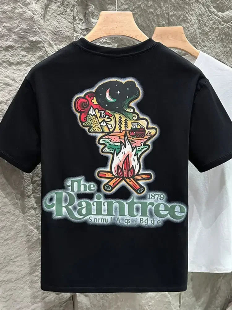 Men's Plus Size Graphic Round Neck Short Sleeve T-Shirt