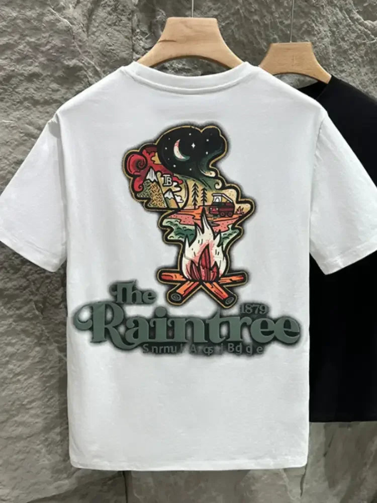 Men's Plus Size Graphic Round Neck Short Sleeve T-Shirt