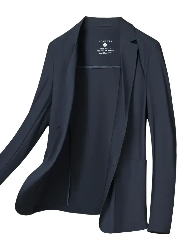 Men's Plus Size Lapel Collar Long Sleeve Blazer