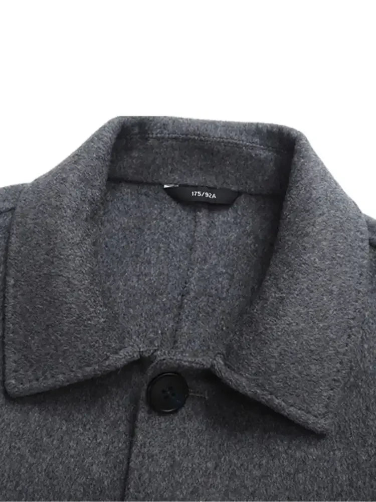 Men's Plus Size Long Sleeve Casual Longline Outerwear