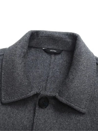 Men's Plus Size Long Sleeve Casual Longline Outerwear