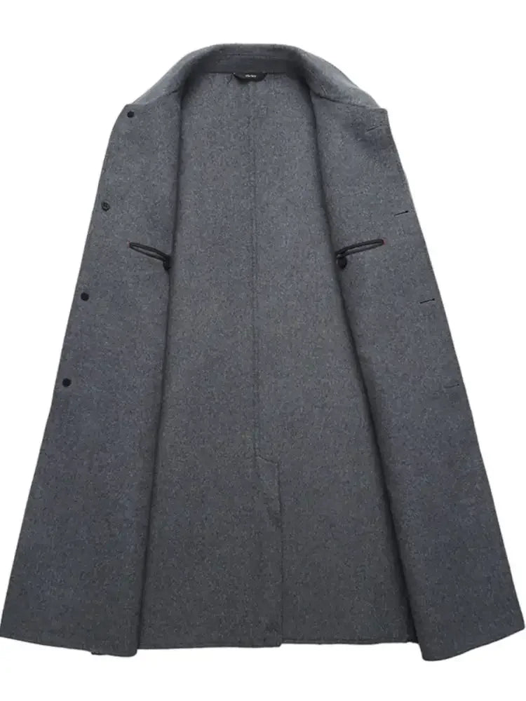 Men's Plus Size Long Sleeve Casual Longline Outerwear