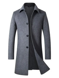 Men's Plus Size Long Sleeve Casual Longline Outerwear
