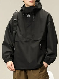 Men's Plus Size Long Sleeve Hooded Jacket