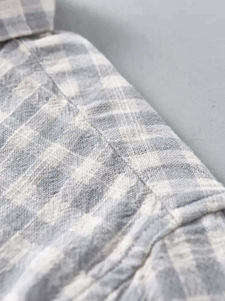 Men's Plus Size Plaid Button Up Long Sleeve Shirt