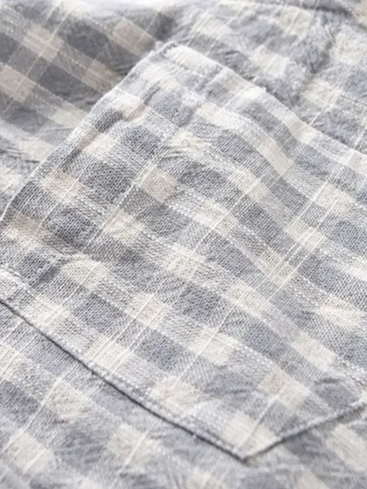 Men's Plus Size Plaid Button Up Long Sleeve Shirt