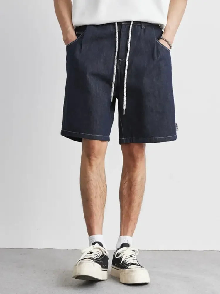 Men's Plus Size Pocketed Denim Shorts