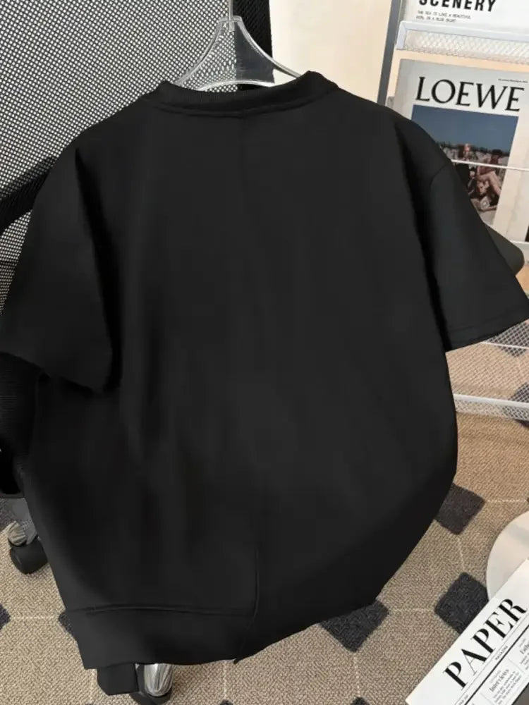 Men's Plus Size Round Neck Short Sleeve T-Shirt