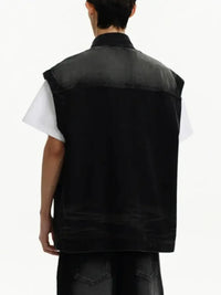 Men's Plus Size Sleeveless Vintage Washed Denim Jacket - Update AvenueTrendsi100400720703295100400720703295Men's Plus Size Sleeveless Vintage Washed Denim JacketBlack