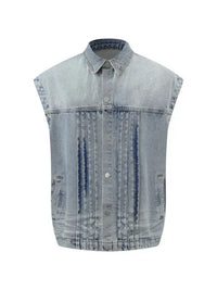 Men's Plus Size Sleeveless Vintage Washed Denim Jacket - Update AvenueTrendsi100400720707963100400720707963Men's Plus Size Sleeveless Vintage Washed Denim JacketLight Blue