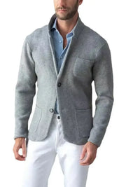 Men's Plus Size Stand Collar Long Sleeve Blazer