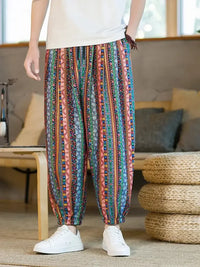 Men's Plus Size Striped Loose Fit Joggers