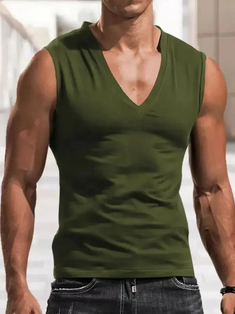 Men's Plus Size V - Neck Tank - Update AvenueTrendsi100400127707387100400127707387706b07e5 - 0bc1 - 4833 - a218 - 2974cffe09ee - MaxArmy Green