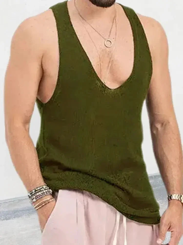Men's Plus Size V - Neck Wide Strap Tank - Update AvenueTrendsi10040043305613110040043305613160d66657 - 85f0 - 46af - 986f - 9c146da44b36 - MaxArmy Green