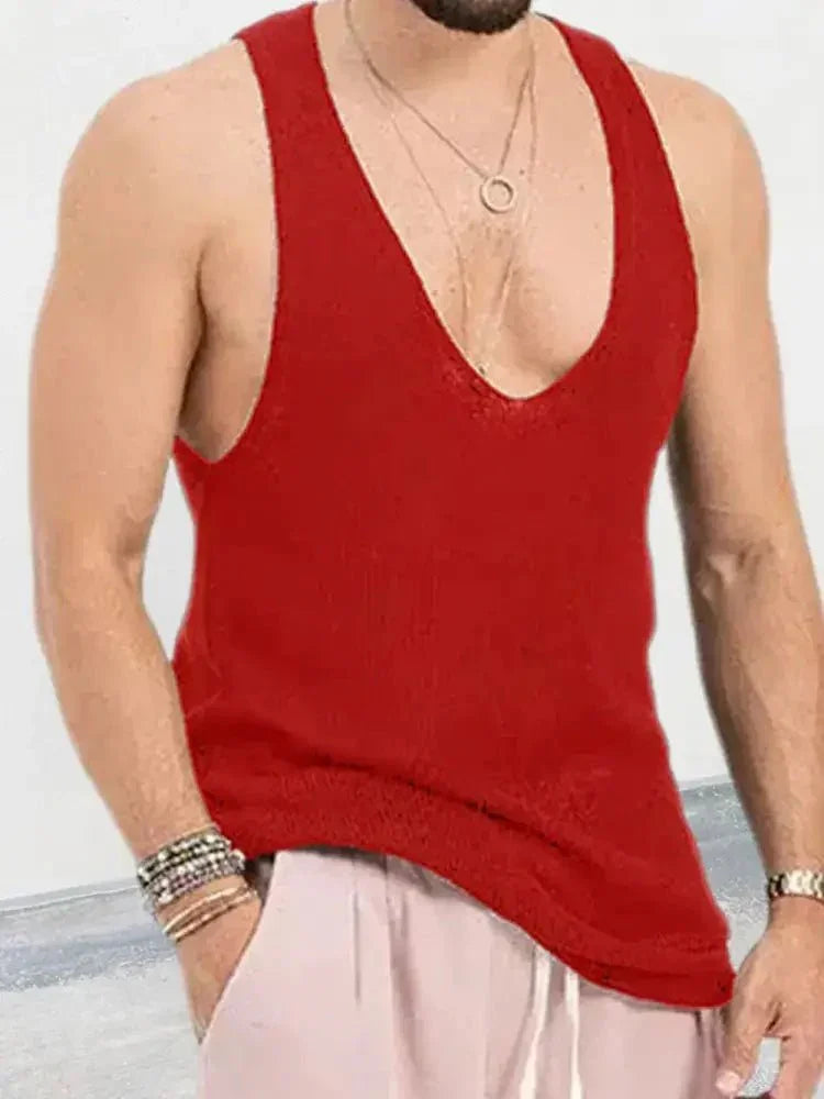 Men's Plus Size V - Neck Wide Strap Tank - Update AvenueTrendsi1004004330577241004004330577245c4bd475 - 4ae4 - 46bd - b9c6 - d958b71db455 - MaxDeep Red