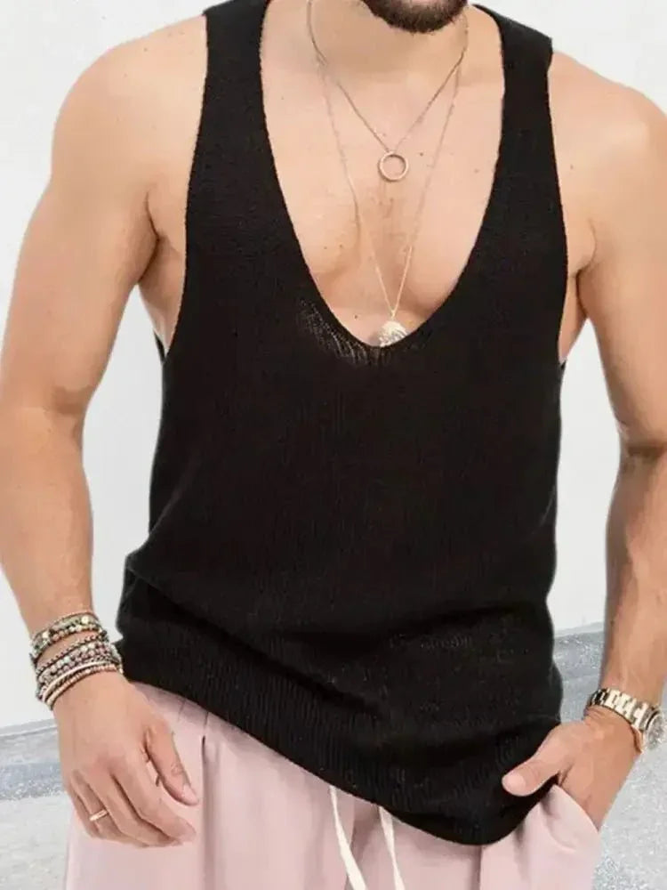 Men's Plus Size V - Neck Wide Strap Tank - Update AvenueTrendsi100400433059699100400433059699a1ca9a11 - f34d - 4714 - 8c09 - 79ba3e48429c - MaxBlack
