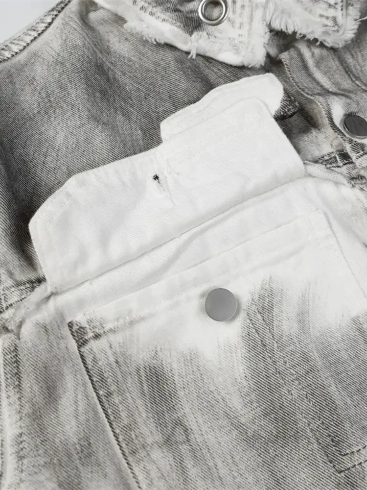 Men's Plus Size Wash Button Up Long Sleeve Denim Jacket