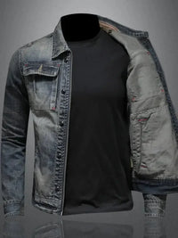 Men's Plus Size Washed Zip Up Denim Jacket with Chest Pockets - Update AvenueTrendsi100400227707429100400227707429Men's Plus Size Washed Zip Up Denim Jacket with Chest PocketsBlue