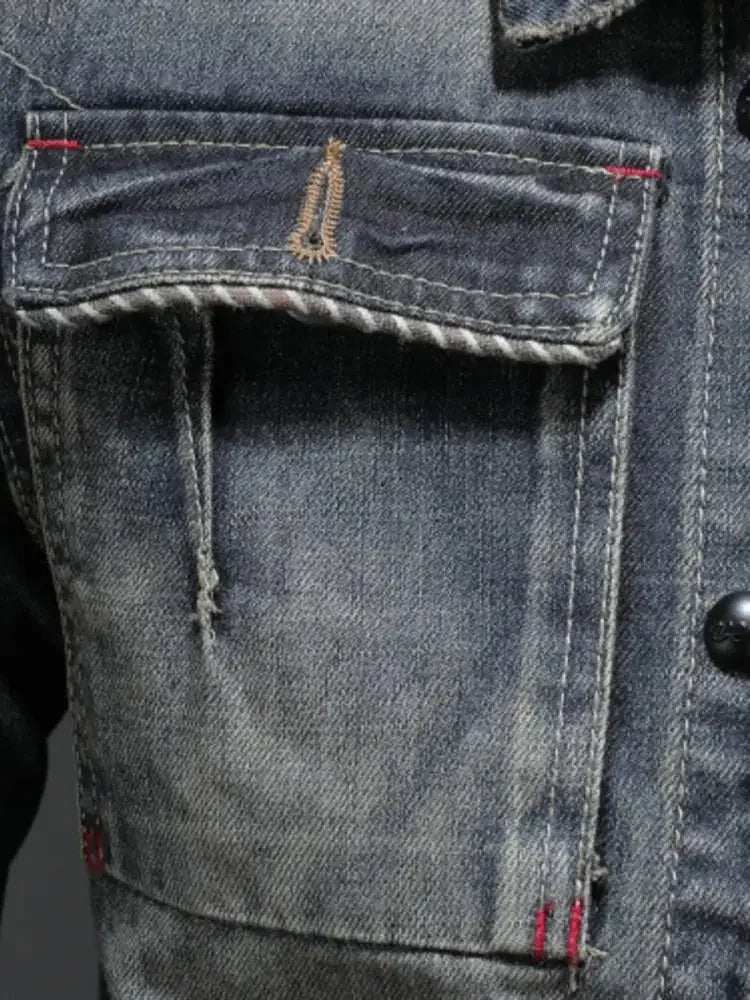 Men's Plus Size Washed Zip Up Denim Jacket with Chest Pockets - Update AvenueTrendsi100400227707429100400227707429Men's Plus Size Washed Zip Up Denim Jacket with Chest PocketsBlue