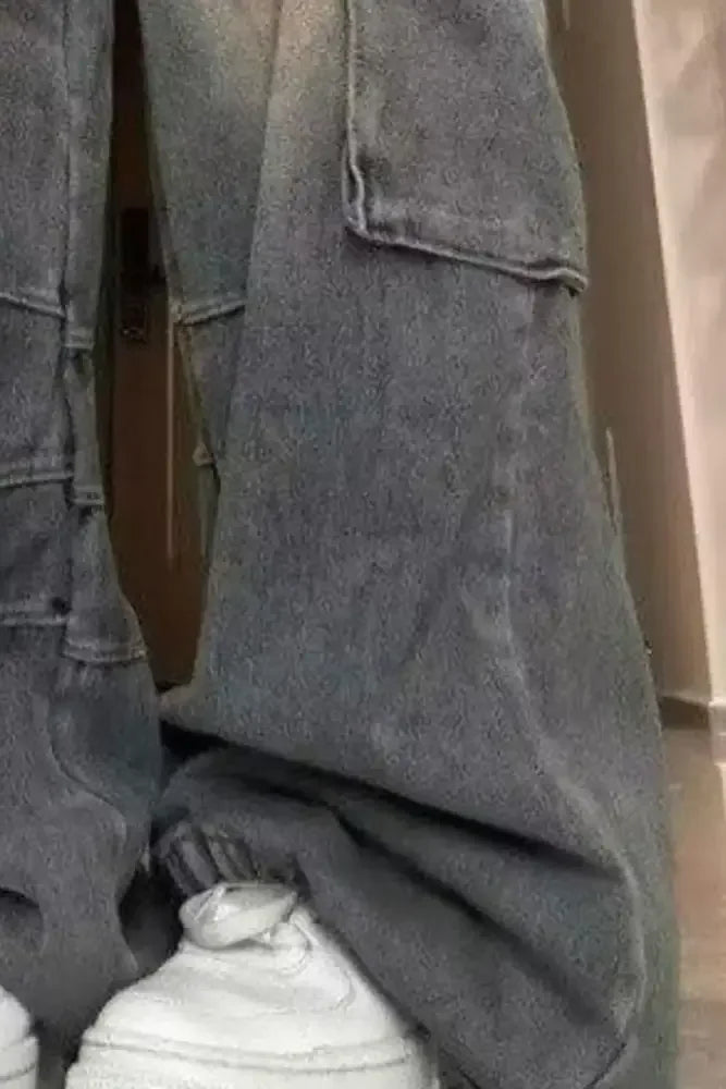 Men's Plus Size Wide Leg Cargo Jeans