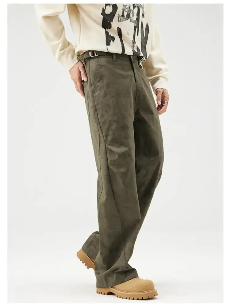 Men's Plus Size Wide Leg Pants