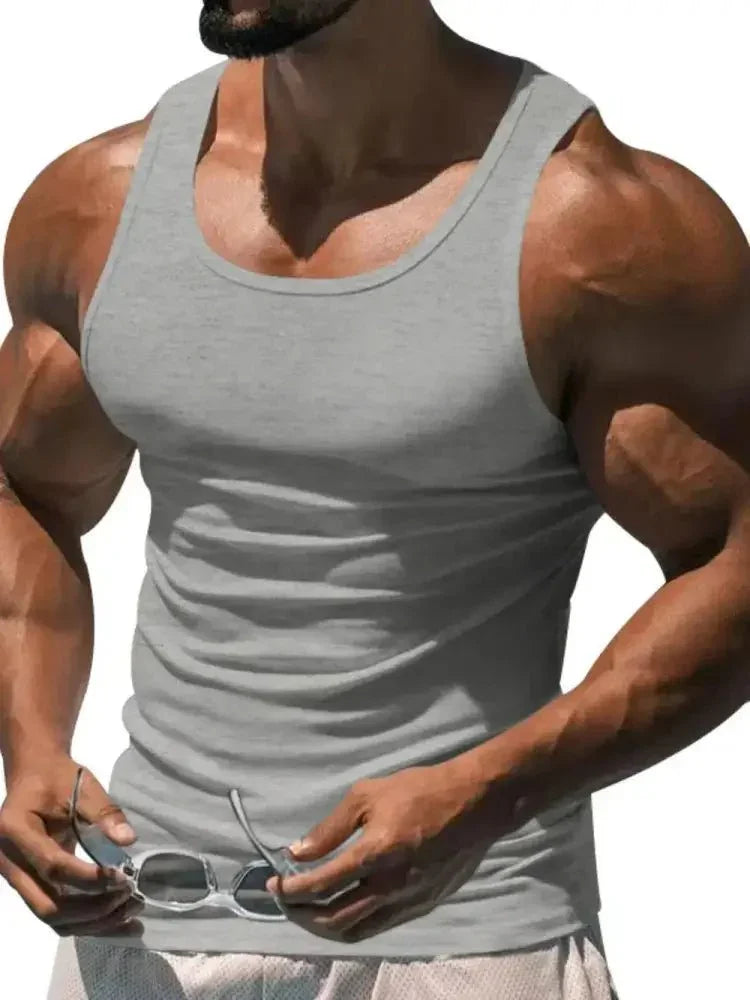 Men's Plus Size Wide Strap Tank - Update AvenueTrendsi1004007226722091004007226722090a787806 - f9be - 4468 - ba27 - 85c38c5cb3fd - MaxGray