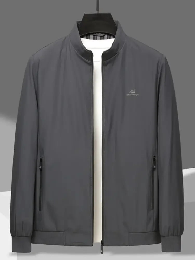 Men's Plus Size Zip Up Long Sleeve Jacket