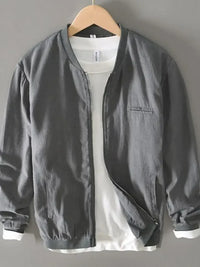 Men's Plus Size Zip Up Long Sleeve Jacket
