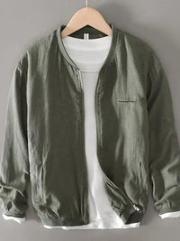 Men's Plus Size Zip Up Long Sleeve Jacket