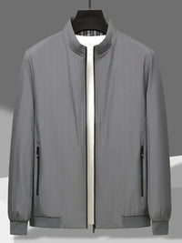 Men's Plus Size Zip Up Long Sleeve Jacket