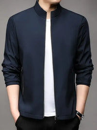 Men's Plus Size Zip Up Long Sleeve Jacket