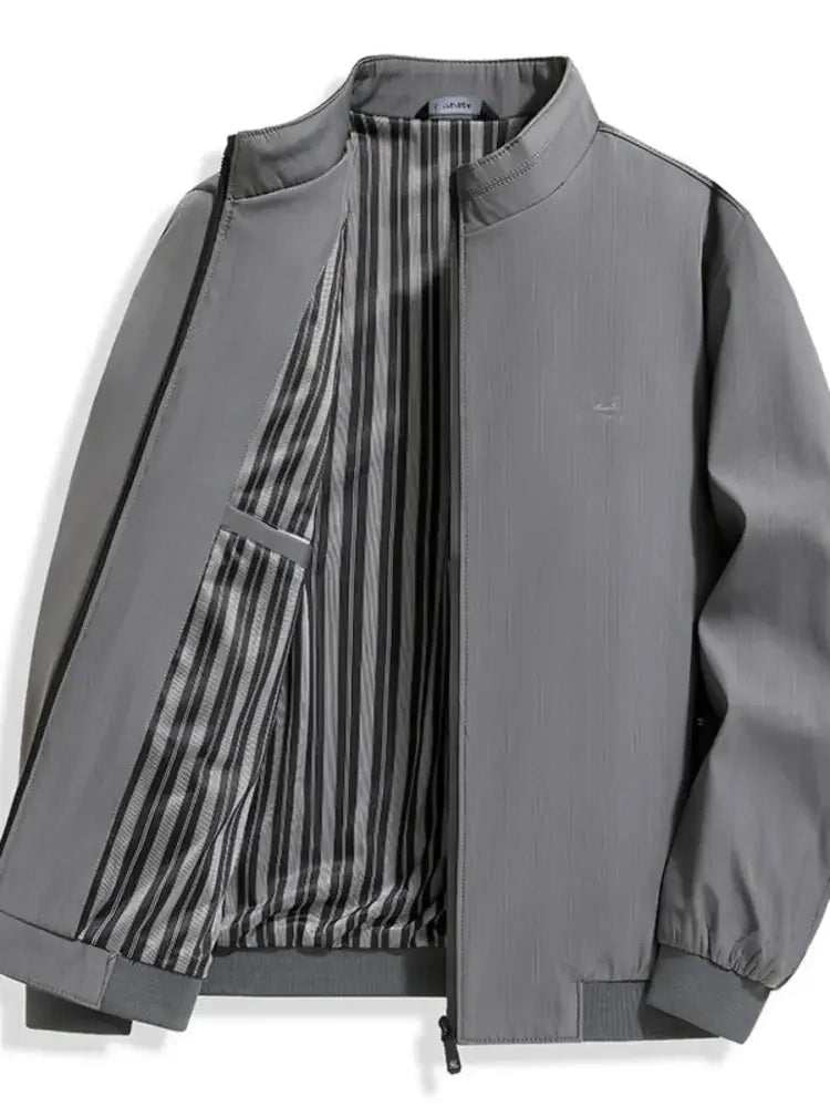 Men's Plus Size Zip Up Long Sleeve Jacket