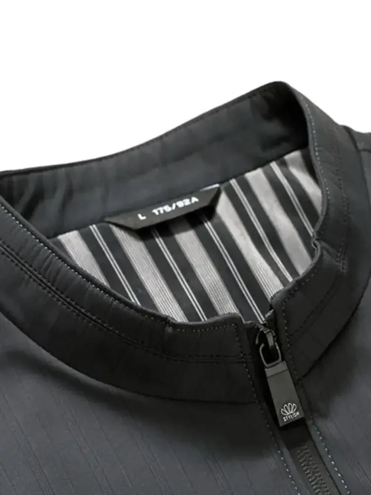 Men's Plus Size Zip Up Long Sleeve Jacket