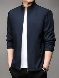 Men's Plus Size Zip Up Long Sleeve Jacket