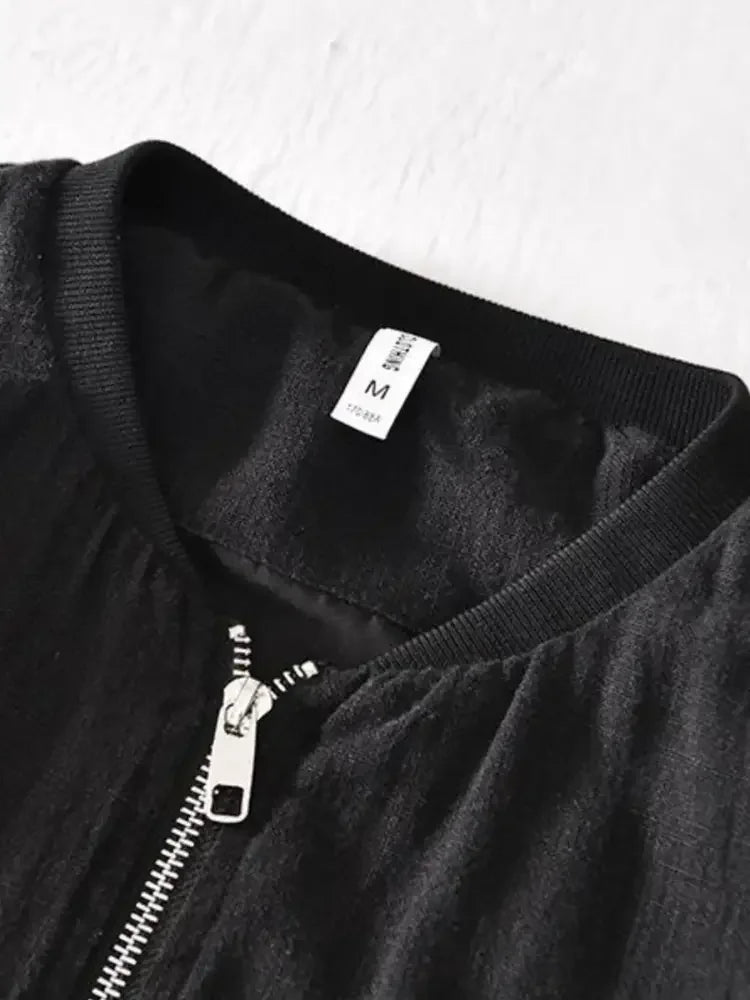 Men's Plus Size Zip Up Long Sleeve Jacket