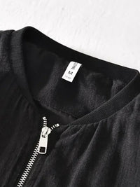 Men's Plus Size Zip Up Long Sleeve Jacket