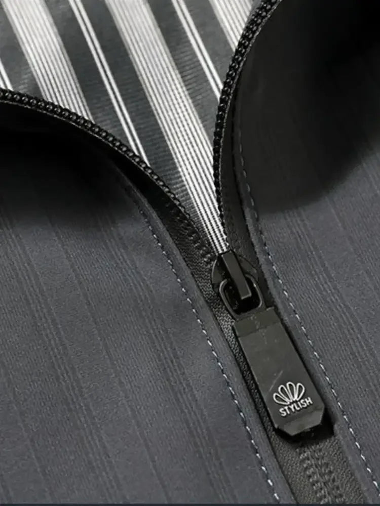 Men's Plus Size Zip Up Long Sleeve Jacket