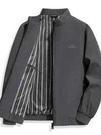 Men's Plus Size Zip Up Long Sleeve Jacket