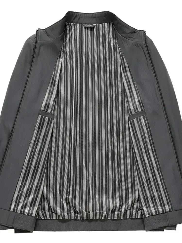 Men's Plus Size Zip Up Long Sleeve Jacket