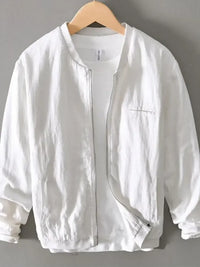 Men's Plus Size Zip Up Long Sleeve Jacket