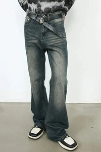 Men's Pocketed Bootcut Jeans - Update AvenueTrendsi100400094936205100400094936205Men's Pocketed Bootcut JeansDark