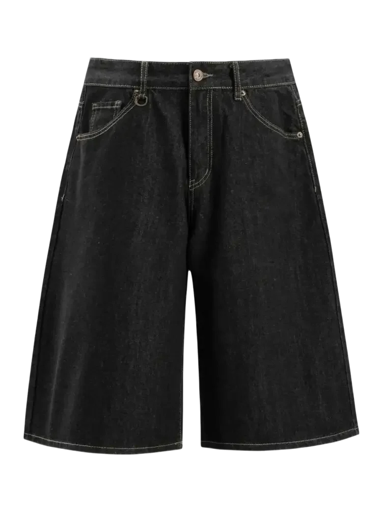 Men's Pocketed Loose Fit Denim Shorts