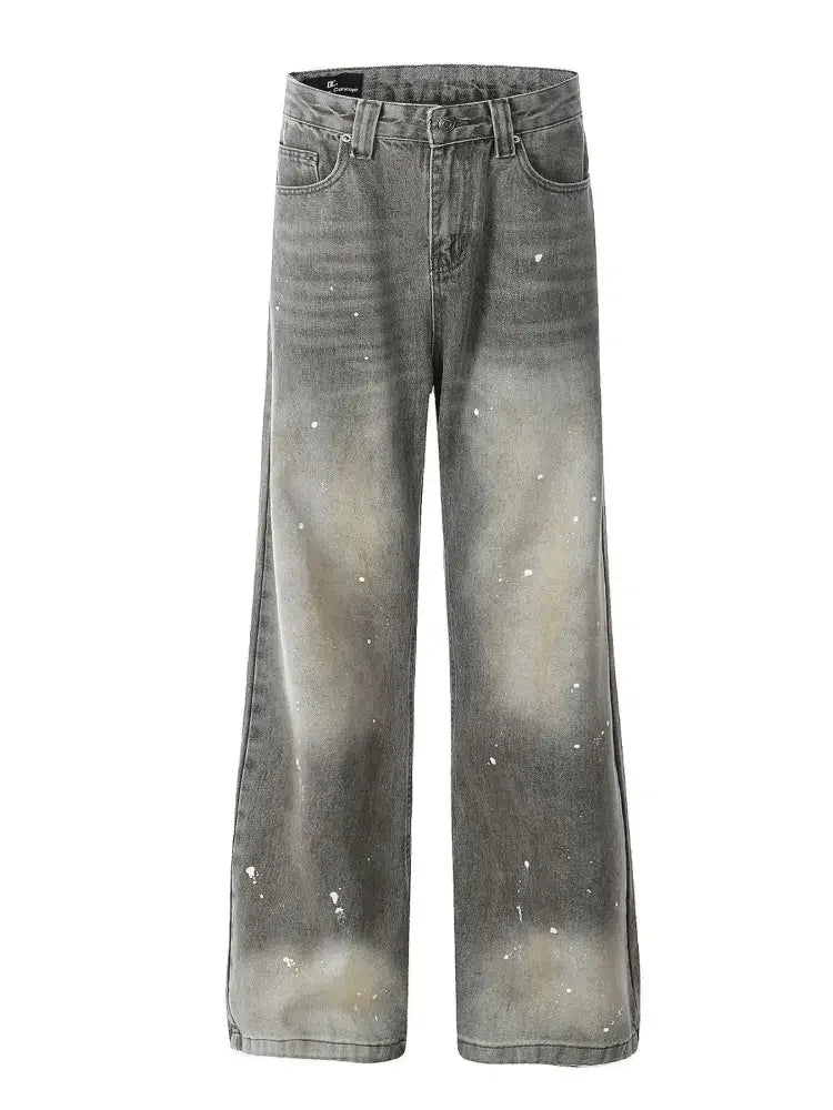 Men's Pocketed Wide Leg Jeans