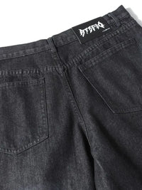Men's Printed Wide Leg Jeans