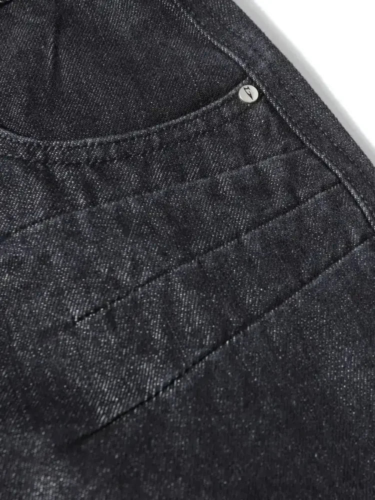 Men's Printed Wide Leg Jeans