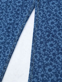Men's Printed Wide Leg Jeans