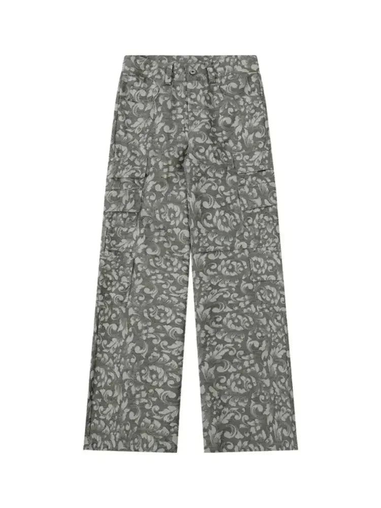 Men's Printed Wide Leg Jeans - Update AvenueTrendsi100400001217099100400001217099Men's Printed Wide Leg JeansGray