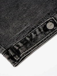 Men's Raw Hem Button Up Sleeveless Denim Jacket