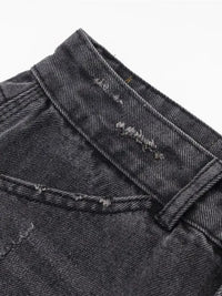 Men's Raw Hem Wide Leg Jeans